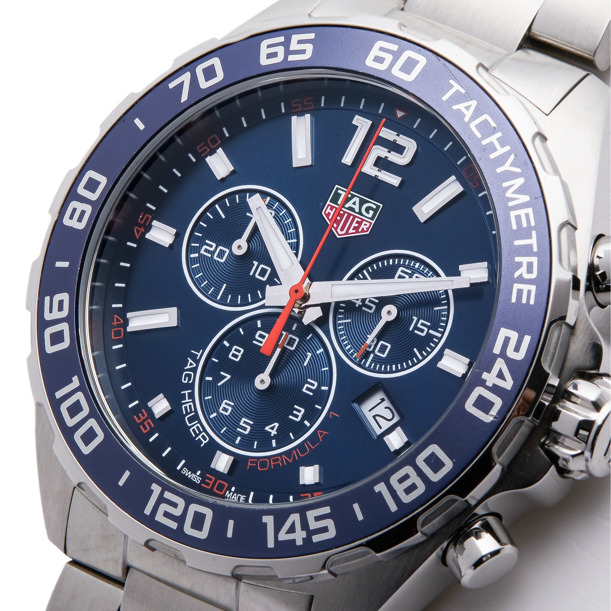 Buy Tag Heuer Formula 1 Chronograph Blue Dial Silver Steel Strap Watch for Men - CAZ1014.BA0842 in Pakistan