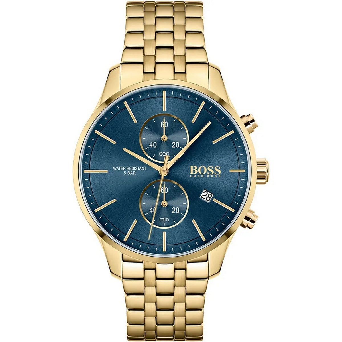 Buy Hugo Boss Mens Chronograph Stainless Steel Blue Dial 42mm Watch - 1513841 in Pakistan
