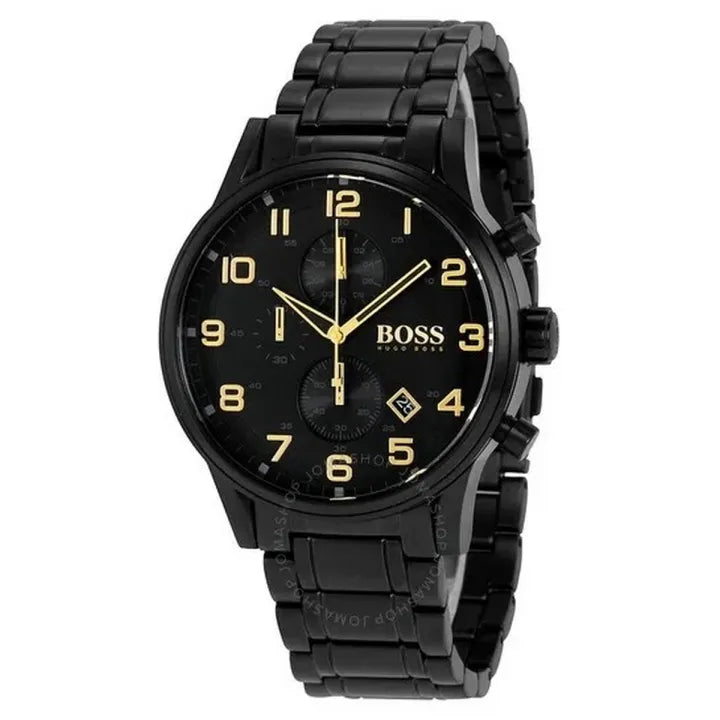 Buy Hugo Boss Mens Quartz Stainless Steel Black Dial 46mm Watch - 1513275 in Pakistan