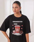 Buy Drop Shoulder Graphic Tee - Go Easy Black in Pakistan