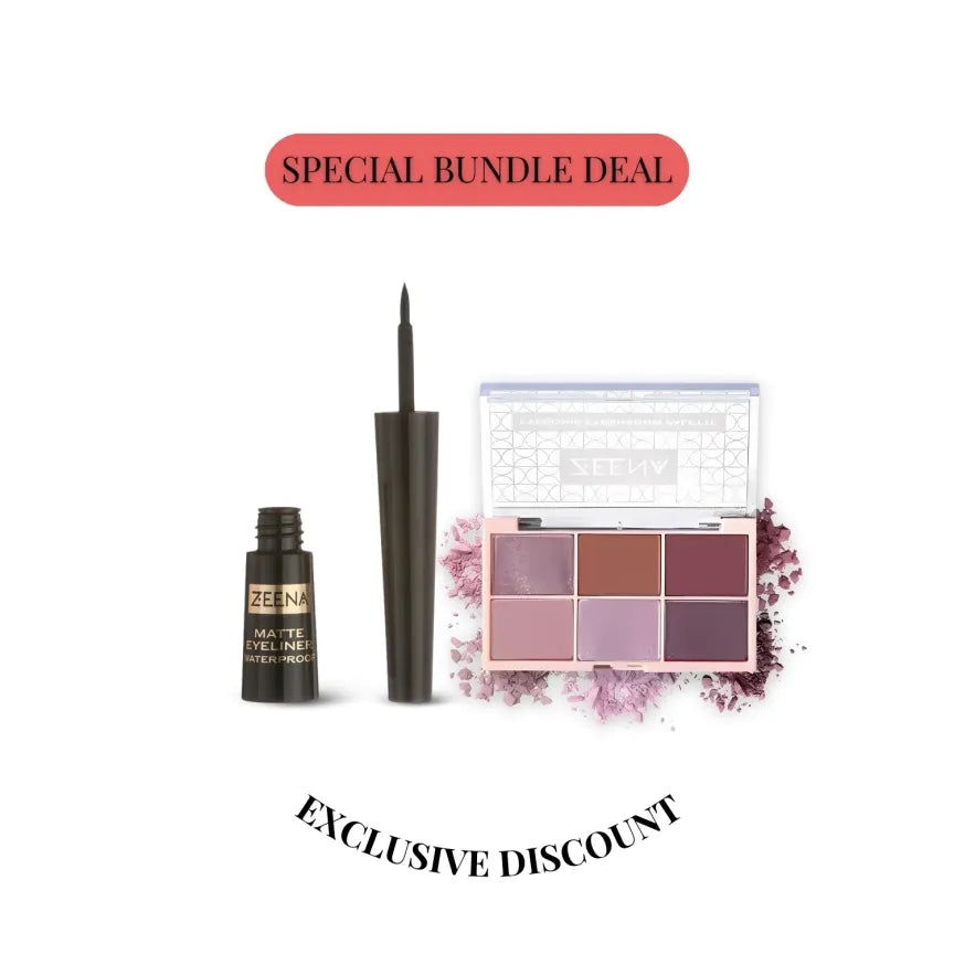 Buy Eyeconic Eyeshadow Palette + Matte Eyeliner Waterproof Bundle in Pakistan