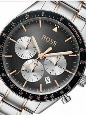 Buy Hugo Boss Mens Chronograph Quartz Stainless Steel Grey Dial 44mm Watch - 1513634 in Pakistan