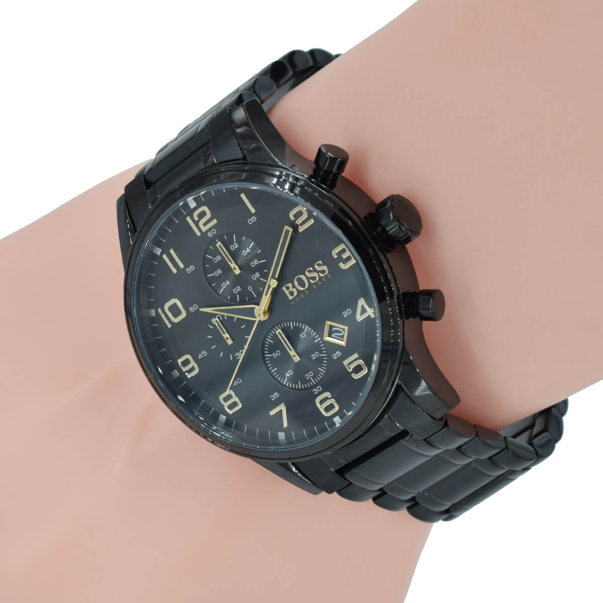 Buy Hugo Boss Mens Quartz Stainless Steel Black Dial 46mm Watch - 1513275 in Pakistan