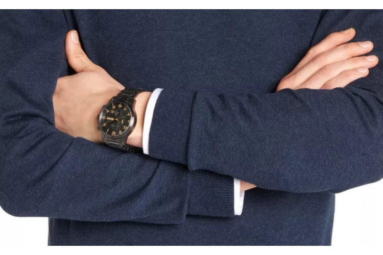 Buy Hugo Boss Mens Quartz Stainless Steel Black Dial 46mm Watch - 1513275 in Pakistan