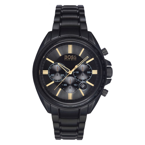 Buy Hugo Boss Mens Chronograph Quartz Stainless Steel Black Dial 45mm Watch - 1513277 in Pakistan
