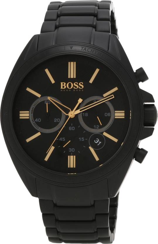 Buy Hugo Boss Mens Chronograph Quartz Stainless Steel Black Dial 45mm Watch - 1513277 in Pakistan
