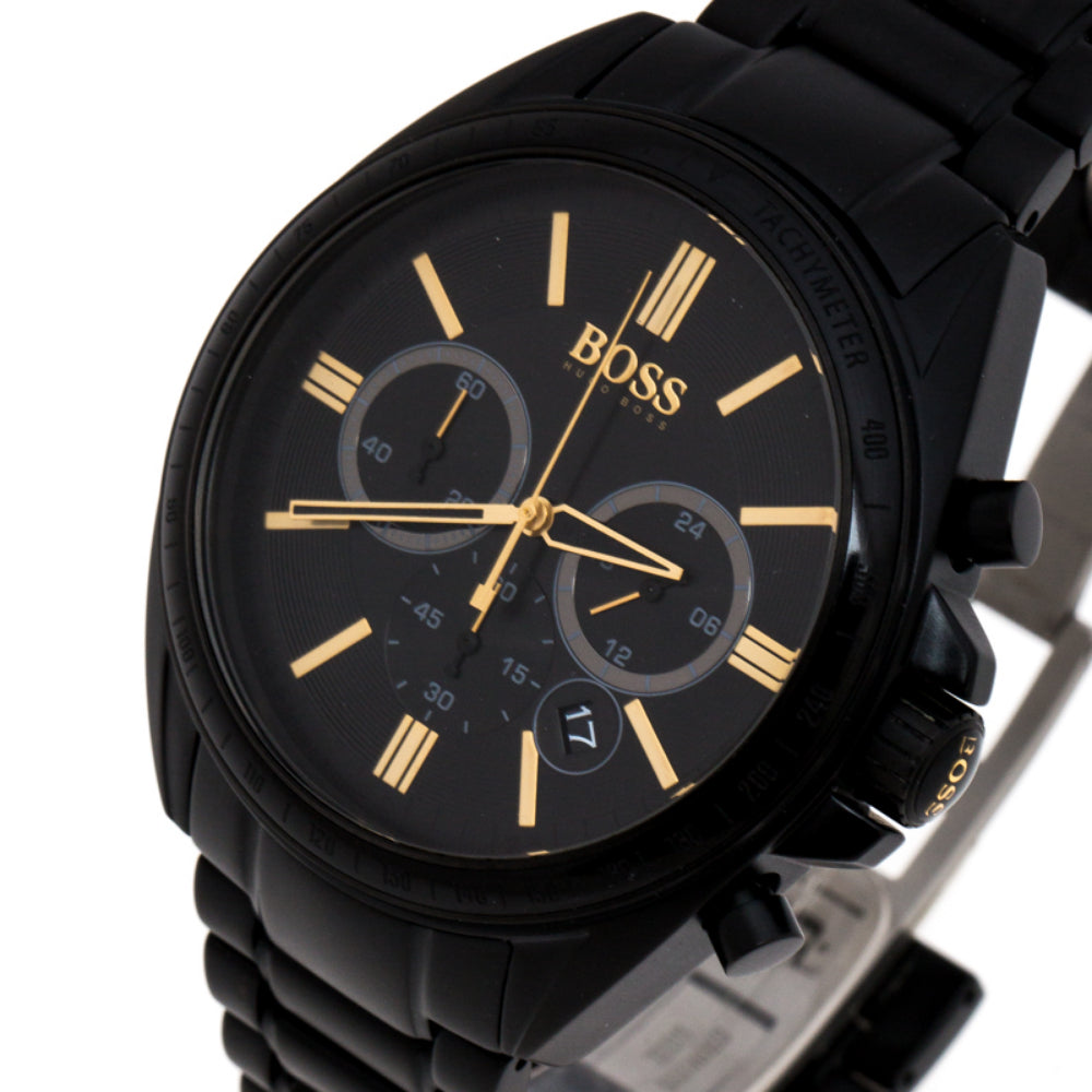 Buy Hugo Boss Mens Chronograph Quartz Stainless Steel Black Dial 45mm Watch - 1513277 in Pakistan