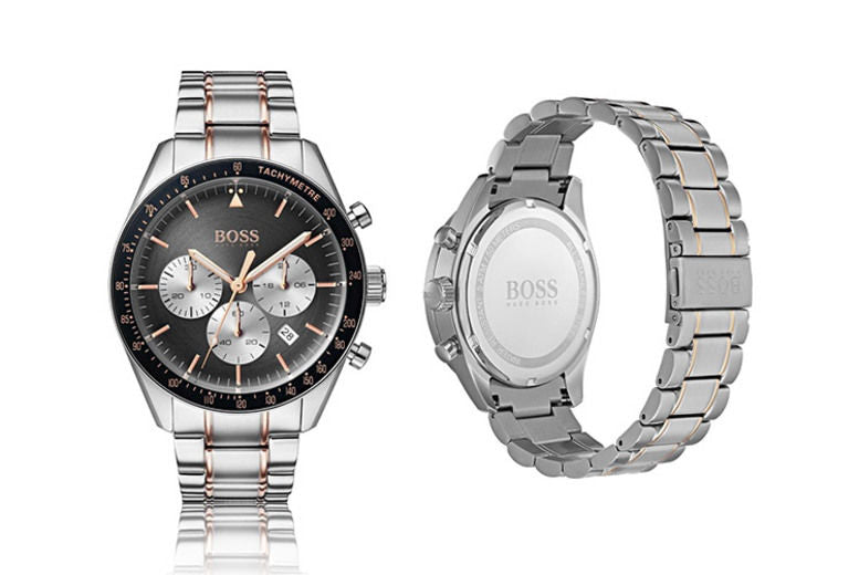 Buy Hugo Boss Mens Chronograph Quartz Stainless Steel Grey Dial 44mm Watch - 1513634 in Pakistan