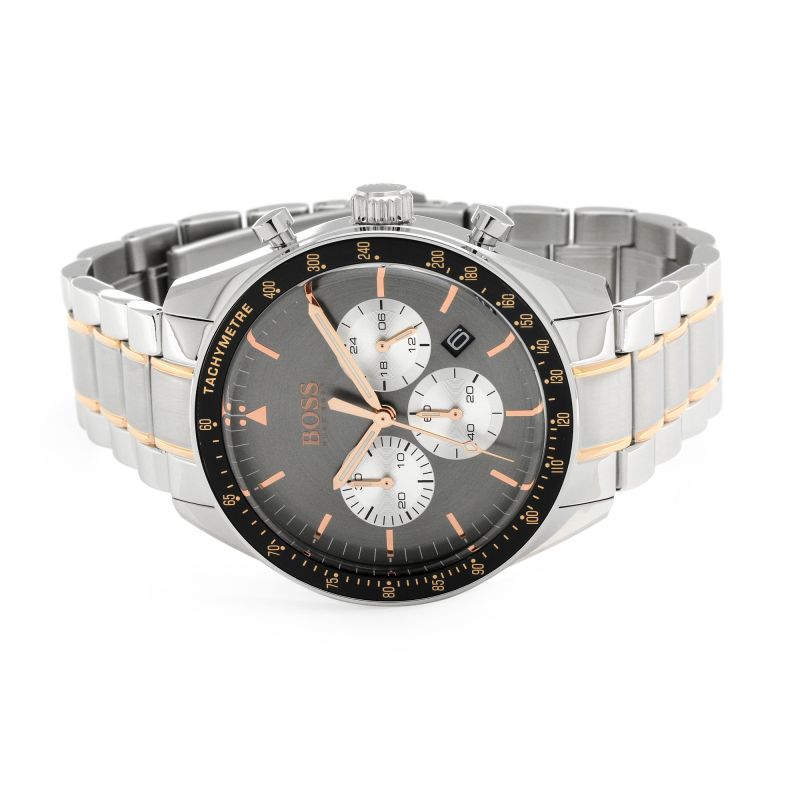 Buy Hugo Boss Mens Chronograph Quartz Stainless Steel Grey Dial 44mm Watch - 1513634 in Pakistan