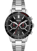 Buy Hugo Boss Mens Allure Chronograph Black Dial Silver Stainless Steel Strap Watch - 1513922 in Pakistan