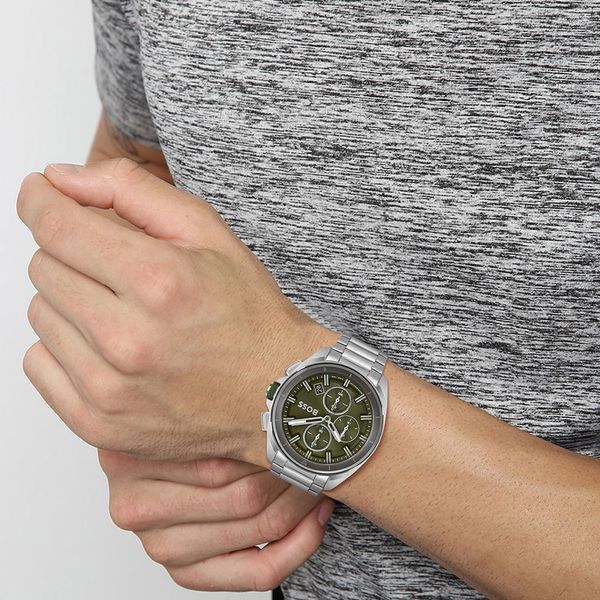 Buy Hugo Boss Volane Chronograph Watch with Green Dial Mens Watch - 1513951 in Pakistan