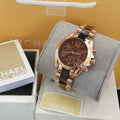 Buy Michael Kors Womens Quartz Chronograph Stainless Steel Brown Dial 36mm Watch - Mk5944 in Pakistan
