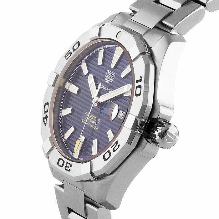 Buy Tag Heuer Aquaracer Blue Dial Silver Steel Strap Watch for Men - WAY2012.BA0927 in Pakistan