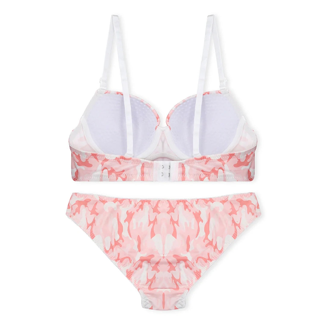 Buy Fuzzy Floral Padded Bra and Panty Set in Pakistan