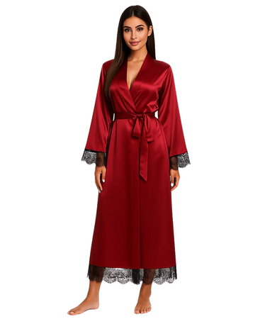 Buy Artistry -Lace Long Robe in Pakistan