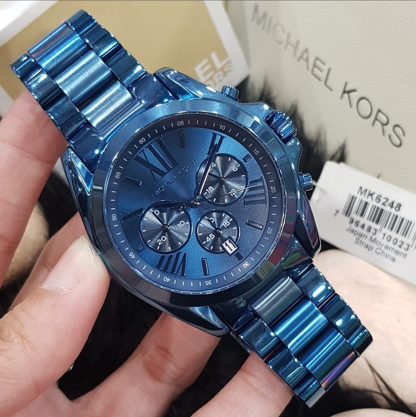 Buy Michael Kors Mens Chronograph Quartz Stainless Steel Blue Dial 42mm Watch - Mk6248 in Pakistan