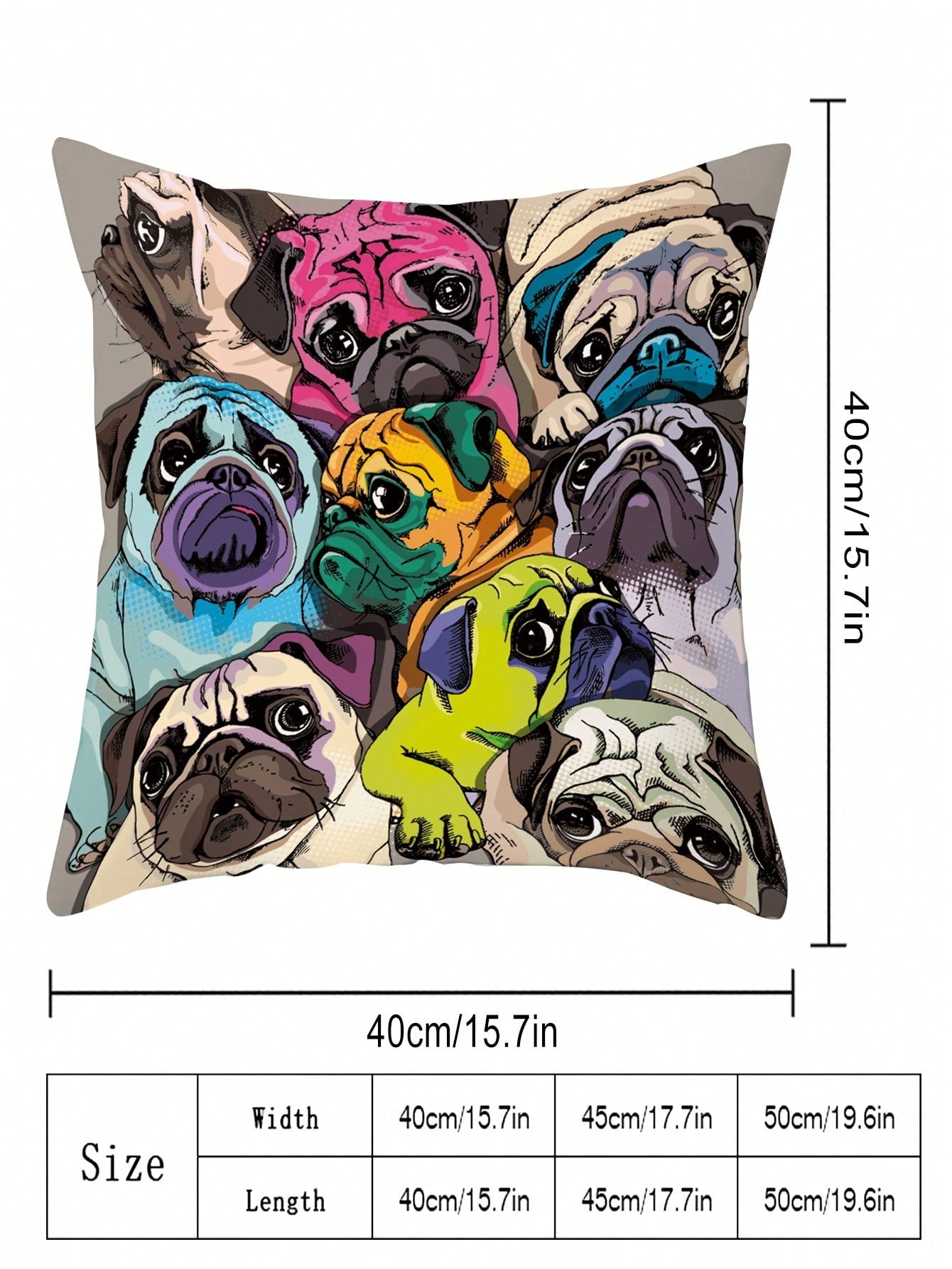 Buy SHEIN 1pc Dog Pattern Cushion Cover Without Filler in Pakistan