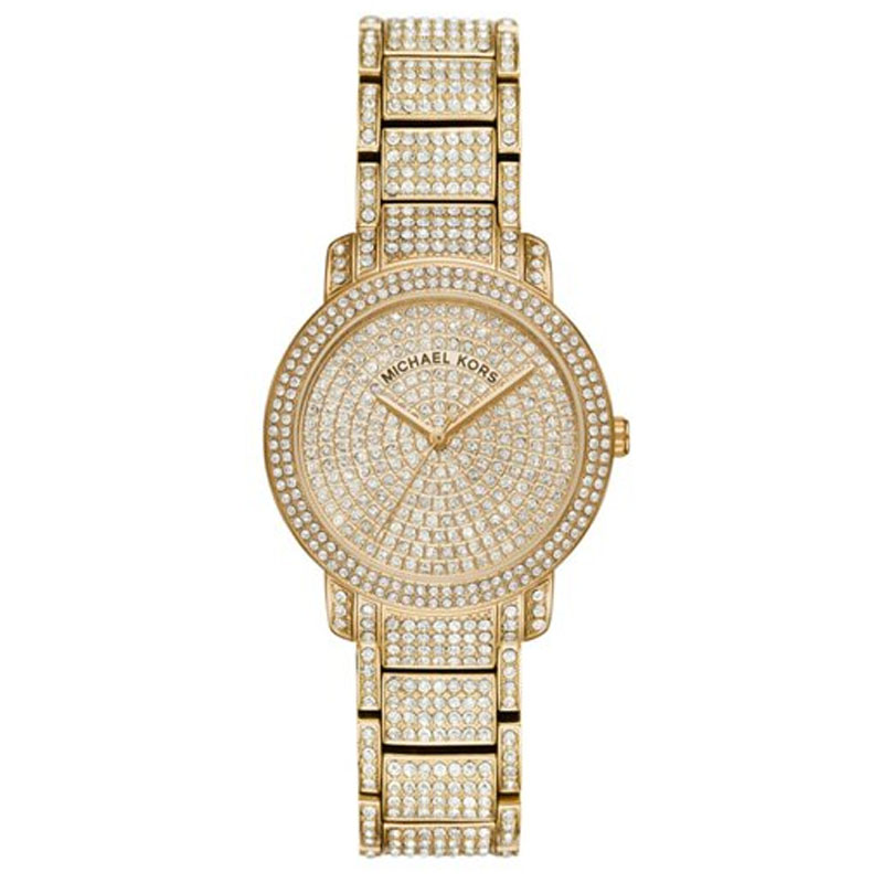 Buy Michael Kors Glitz Gold Diamonds Dial Gold Steel Strap Watch for Women - MK6547 in Pakistan