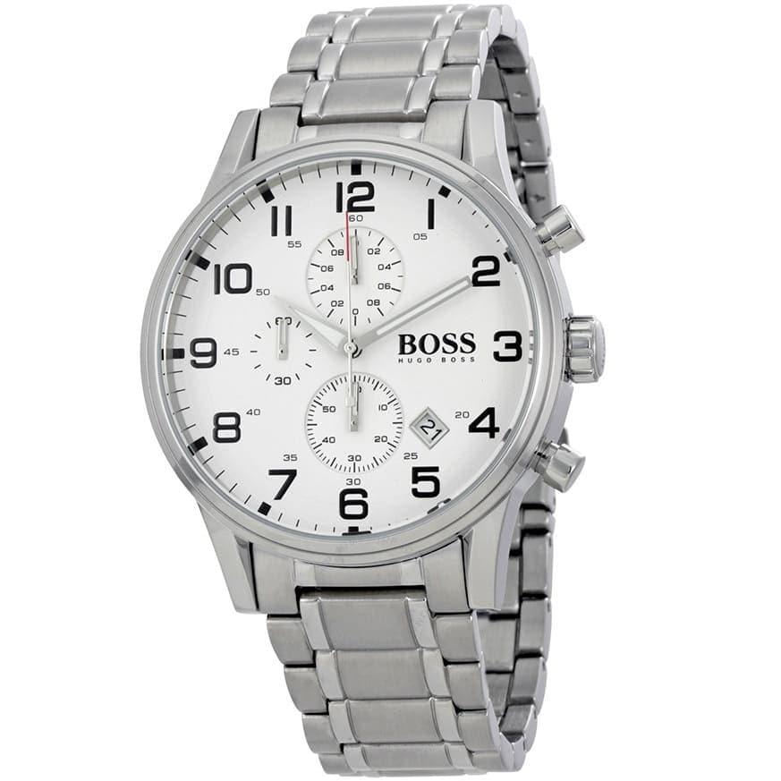 Buy Hugo Boss Mens Quartz Stainless Steel White Dial 44mm Watch - 1513182 in Pakistan