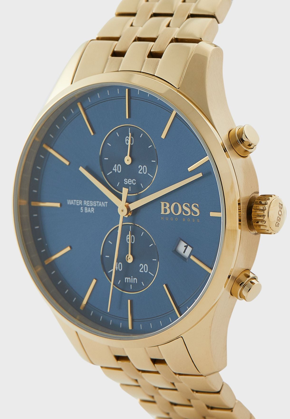Buy Hugo Boss Mens Chronograph Stainless Steel Blue Dial 42mm Watch - 1513841 in Pakistan