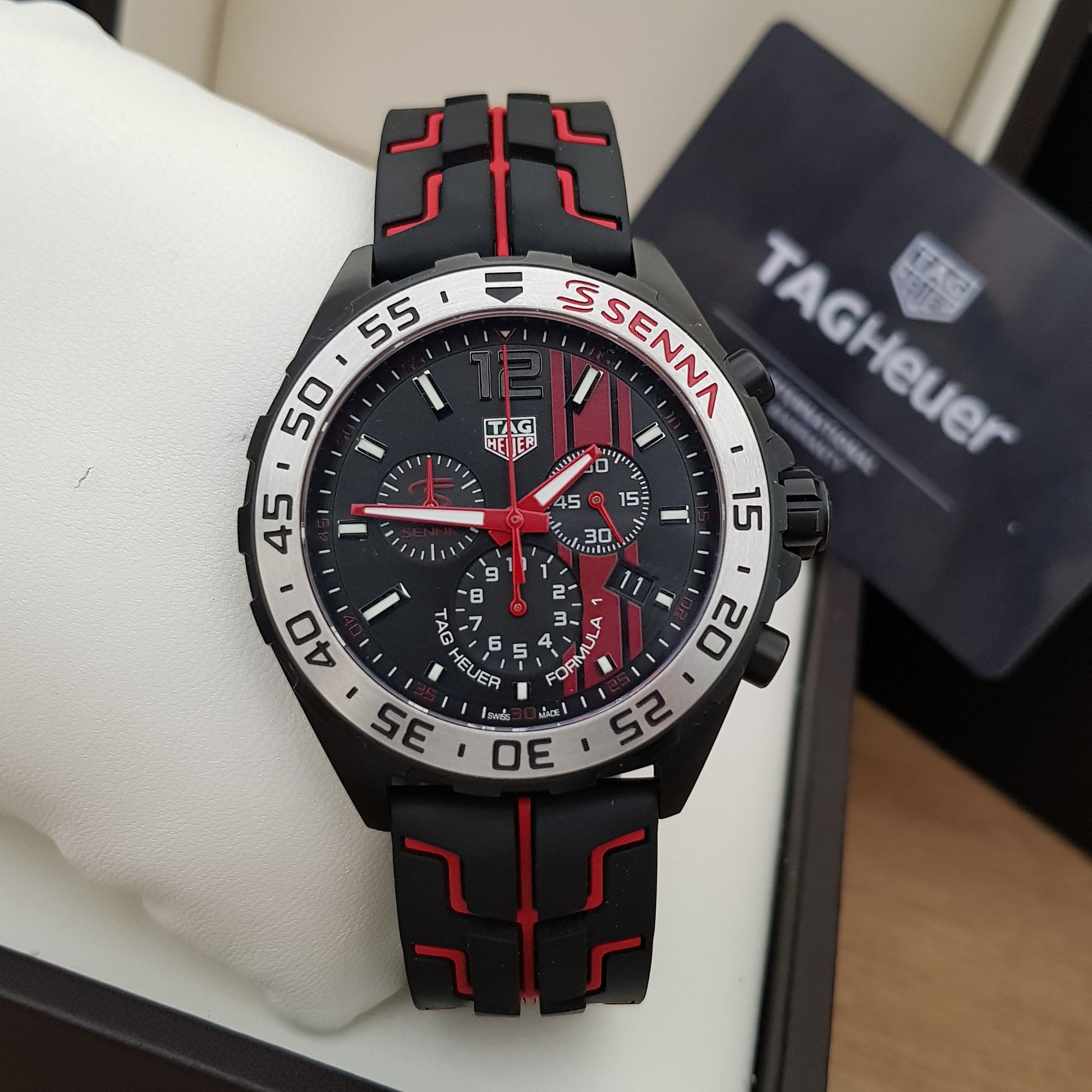 Buy Tag Heuer Formula 1 Ayrton Senna Special Edition Black Dial Black Rubber Strap Watch for Men - CAZ1019.FT8027 in Pakistan