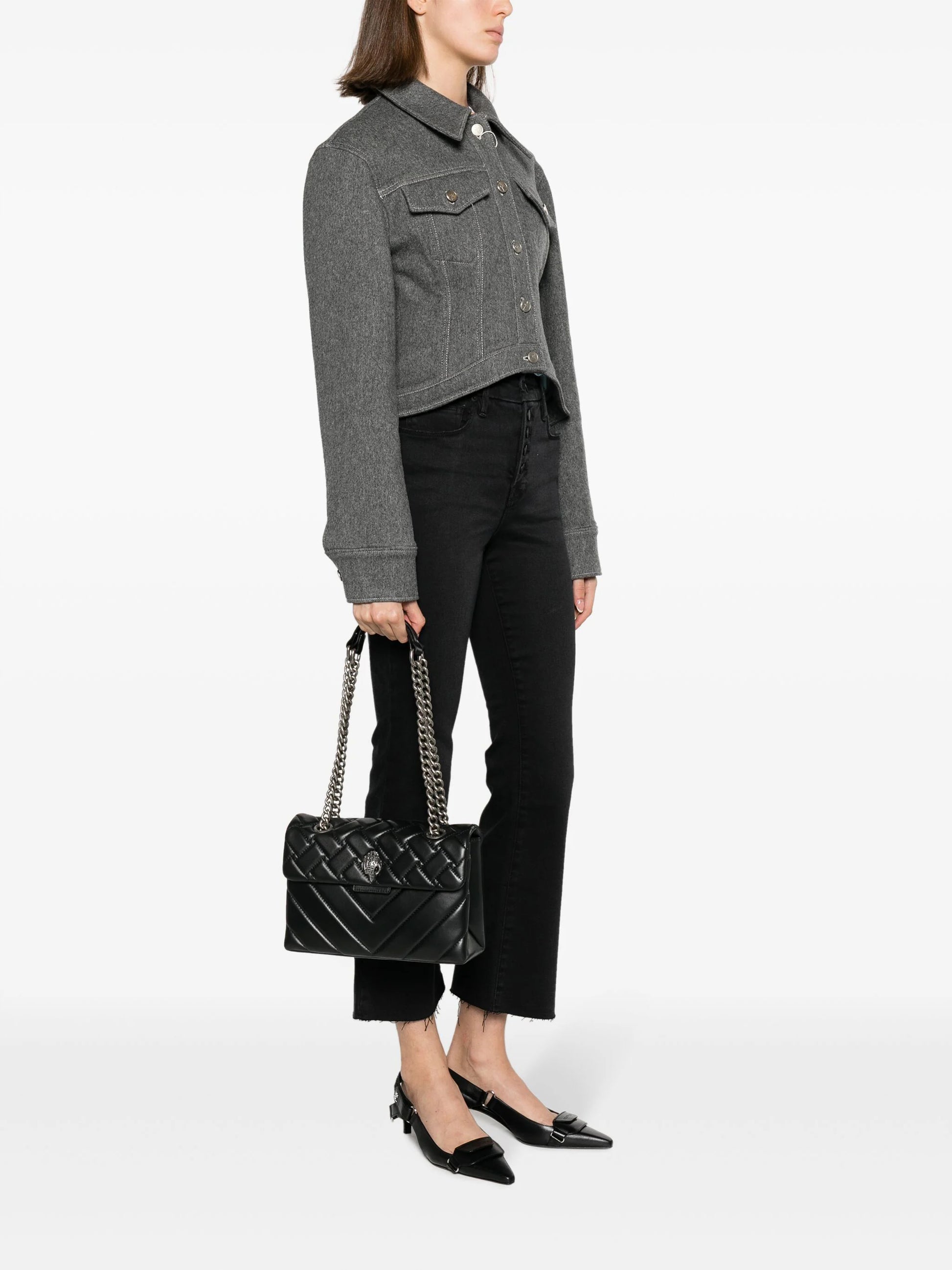 Buy Kurt Geiger London Kensington Quilted Crossbody Bag Black in Pakistan