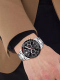 Buy Hugo Boss Mens Allure Chronograph Black Dial Silver Stainless Steel Strap Watch - 1513922 in Pakistan