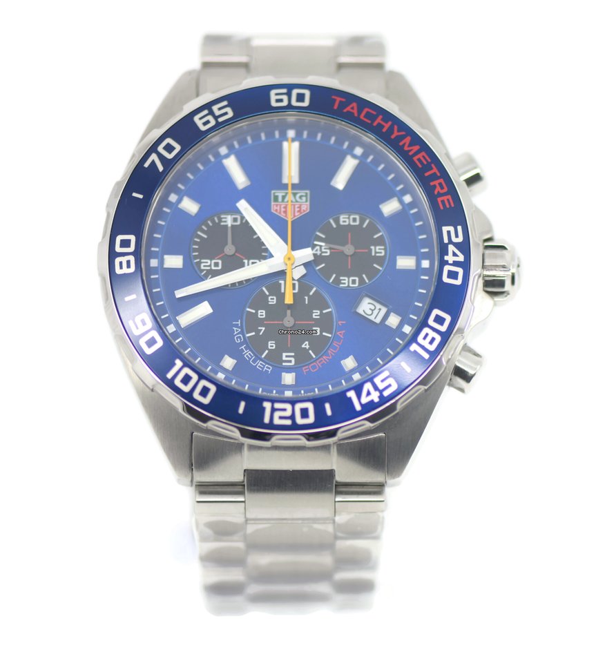 Buy Tag Heuer Formula 1 Chronograph Blue Dial Silver Steel Strap Watch for Men - CAZ101AB.BA0842 in Pakistan