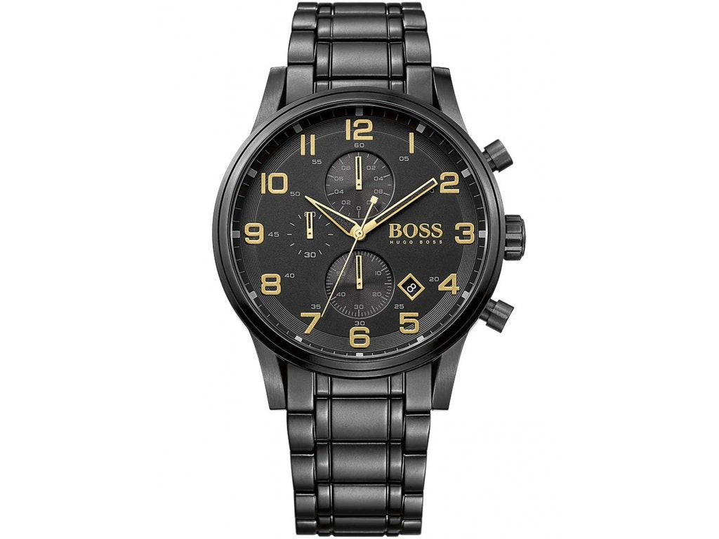 Buy Hugo Boss Mens Quartz Stainless Steel Black Dial 46mm Watch - 1513275 in Pakistan