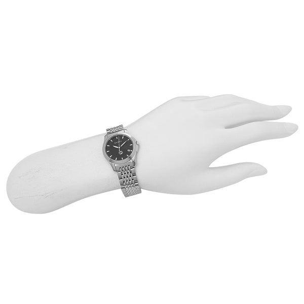 Buy Gucci Women's Swiss Made Quartz Silver Stainless Steel Black Dial 27mm Watch YA1265006 in Pakistan