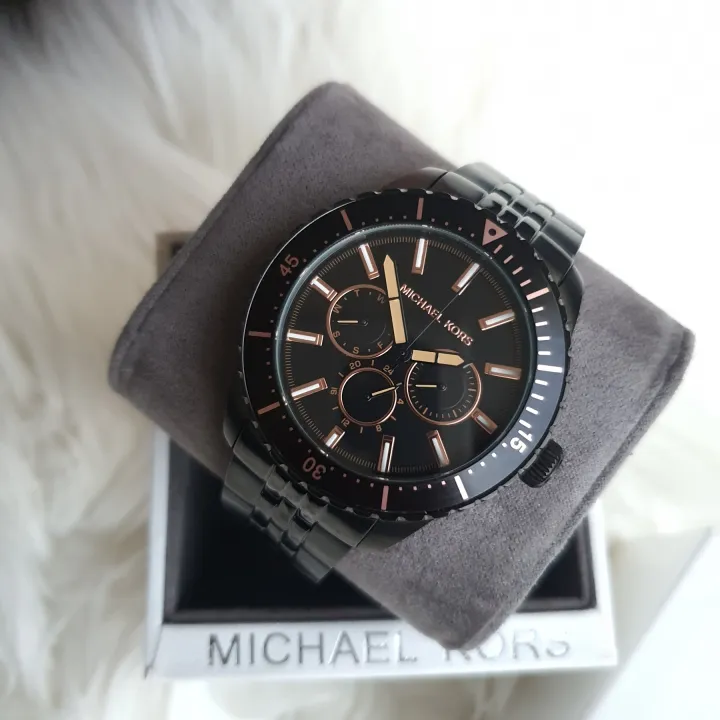 Buy Michael Kors Mens Chronograph Quartz Stainless Steel Black Dial 44mm Watch - Mk7157 in Pakistan