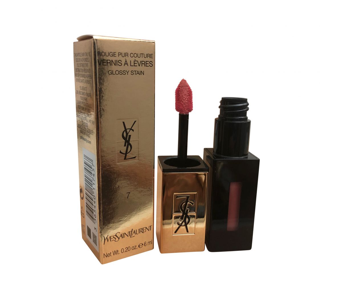 Buy Yves Saint Laurent Rouge Pur Couture Glossy Stain - 7 Corail Aquarelle in Pakistan