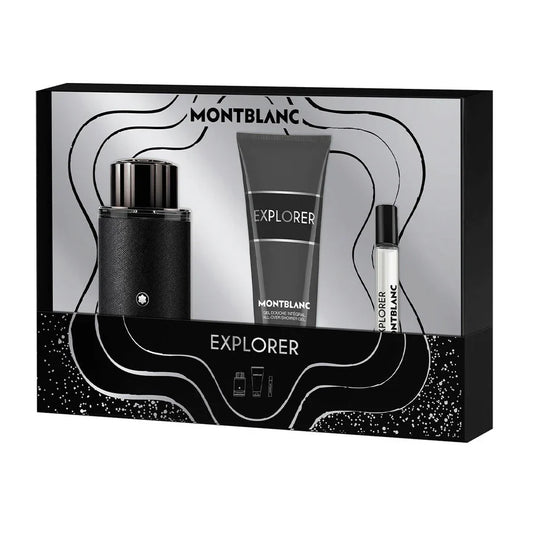 Buy Mont Blanc Explorer Men (Edp 100ml + 7.5ml Mini + 100ml S/G) 3pcs Gift Set (Hard Box) in Pakistan