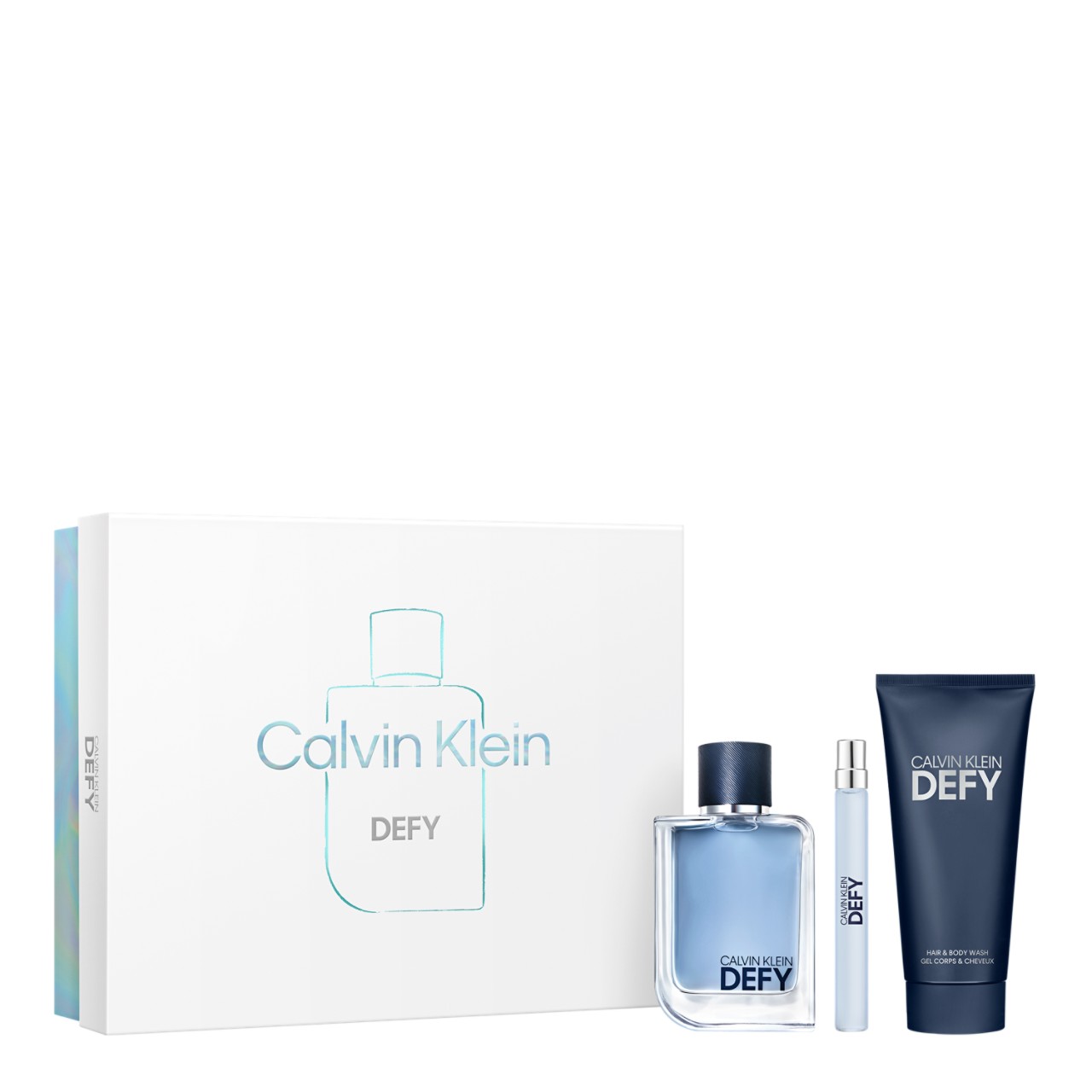 Buy Calvin Klein Ck Defy Men 3s Gift Set (Edt 100ml+Edt 10ml+ Hair & B/W 100ml) in Pakistan