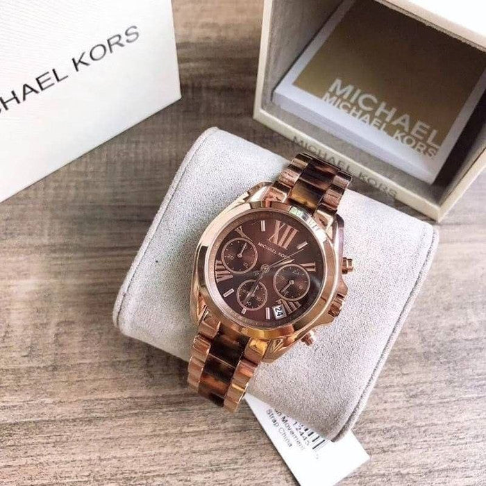 Buy Michael Kors Womens Quartz Chronograph Stainless Steel Brown Dial 36mm Watch - Mk5944 in Pakistan
