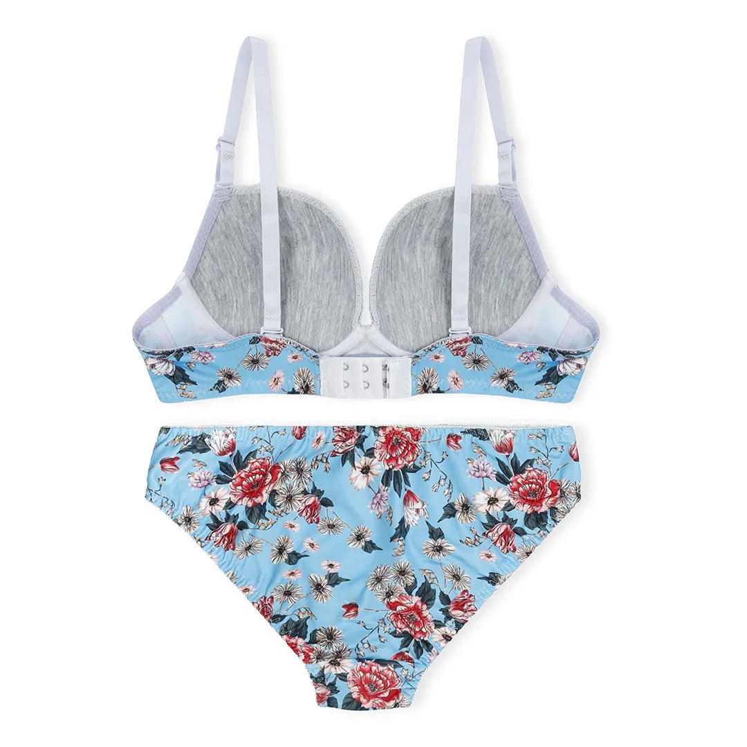 Buy Della Floral Padded Bra and Panty Set in Pakistan