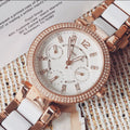 Buy Michael Kors Mini Parker Chronograph White Dial Two Tone Strap Ladies Watch - Mk6261 in Pakistan