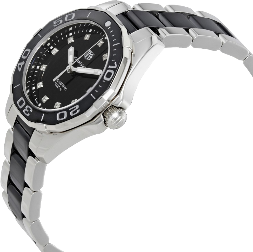 Buy Tag Heuer Aquaracer Quartz Black Dial Two Tone Steel Strap Watch for Women - WAY131C.BA0913 in Pakistan