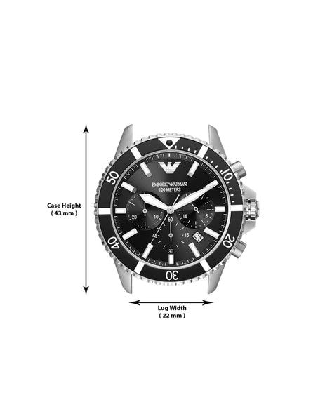 Buy Emporio Armani Men's Quartz Stainless Steel Black Dial 43mm Watch AR11360 in Pakistan