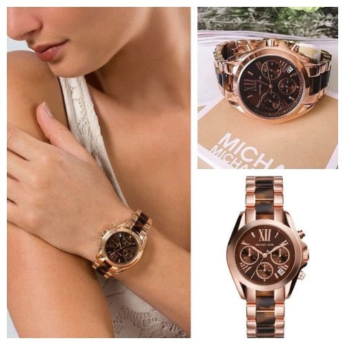 Buy Michael Kors Womens Quartz Chronograph Stainless Steel Brown Dial 36mm Watch - Mk5944 in Pakistan