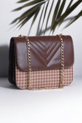 Buy Shoulder Bag ChevronFlap - Brown in Pakistan