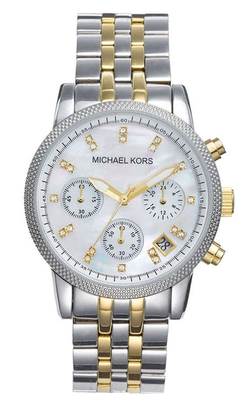 Buy Michael Kors Jet Set Chronograph White Dial Two-tone Strap Ladies Watch - Mk5057 in Pakistan