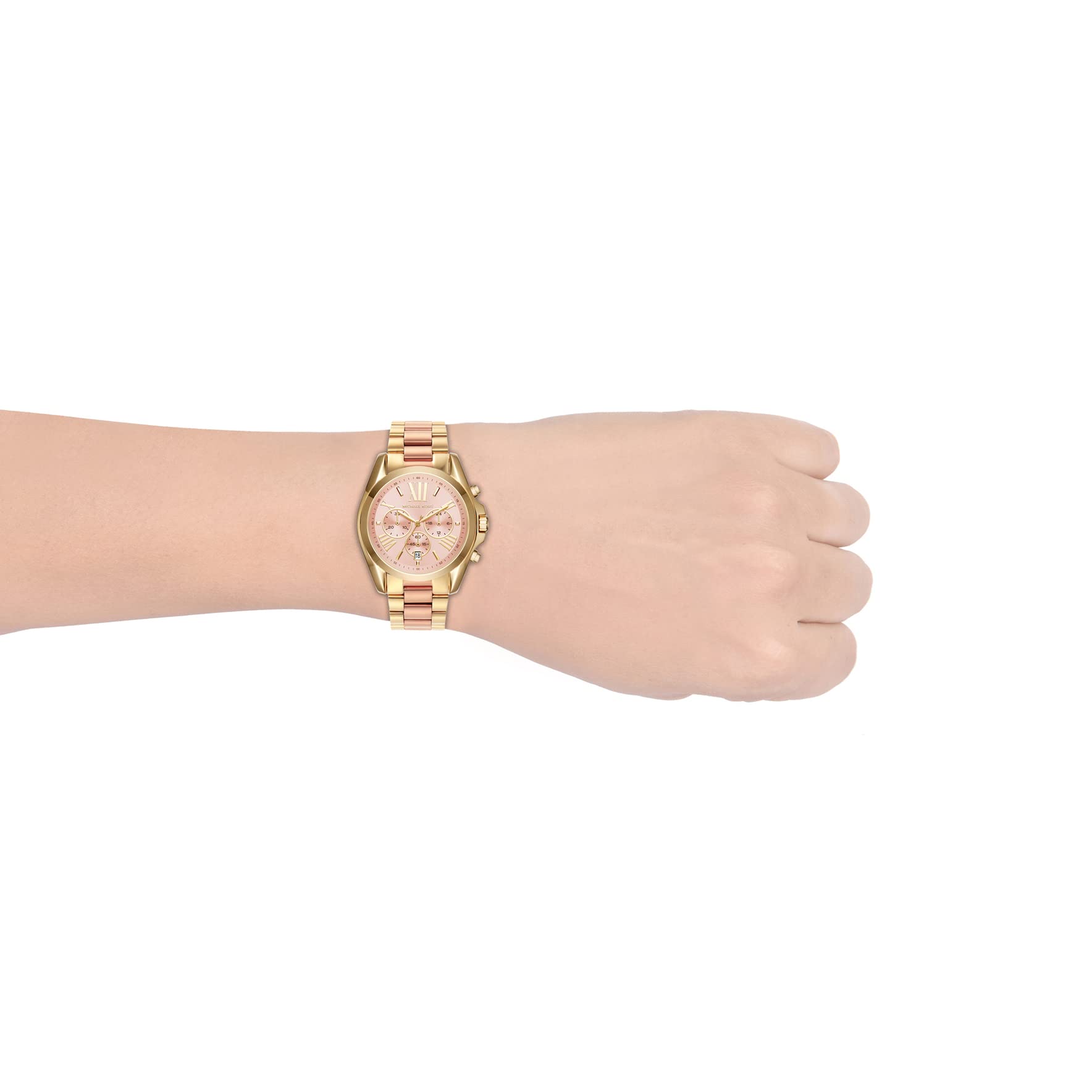 Buy Michael Kors Women's Bradshaw Pink Dial Two Tone Stainless Steel Watch - Mk6359 in Pakistan