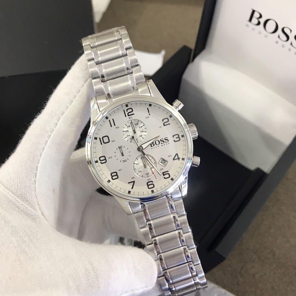 Buy Hugo Boss Mens Quartz Stainless Steel White Dial 44mm Watch - 1513182 in Pakistan