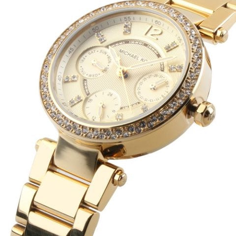 Buy Michael Kors Womens Quartz Chronograph Stainless Steel Gold Dial 33mm Watch - Mk6056 in Pakistan