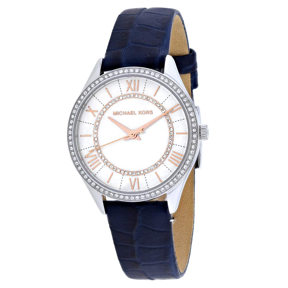 Buy Michael Kors Lauryn Mother of Pearl Dial Blue Leather Strap Watch for Women - MK2767 in Pakistan