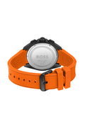 Buy Hugo Boss Volane Chronograph Black Dial Orange Rubber Strap Mens Watch 45mm 5ATM - 1513957 in Pakistan