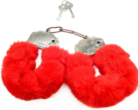 Buy Furry Handcuffs with Keys - Red in Pakistan