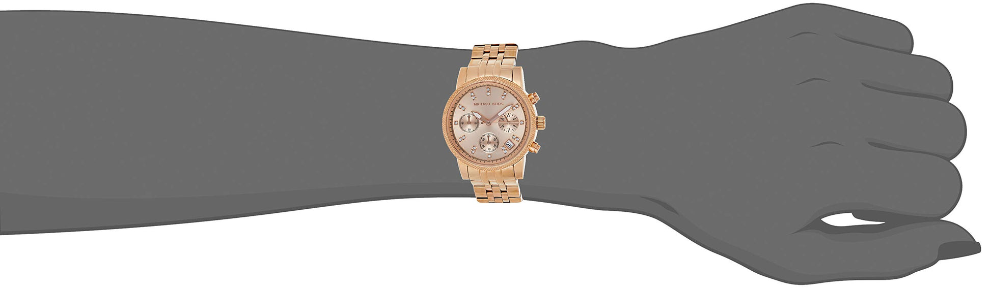 Buy Michael Kors Ritz Chronograph Rose Gold Dial Steel Ladies Watch - Mk6077 in Pakistan