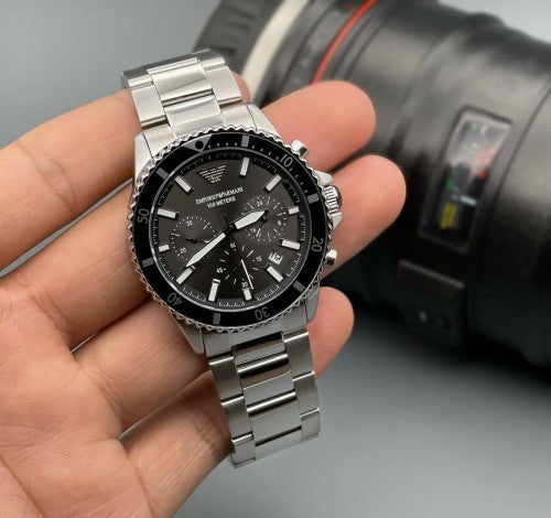 Buy Emporio Armani Men's Quartz Stainless Steel Black Dial 43mm Watch AR11360 in Pakistan